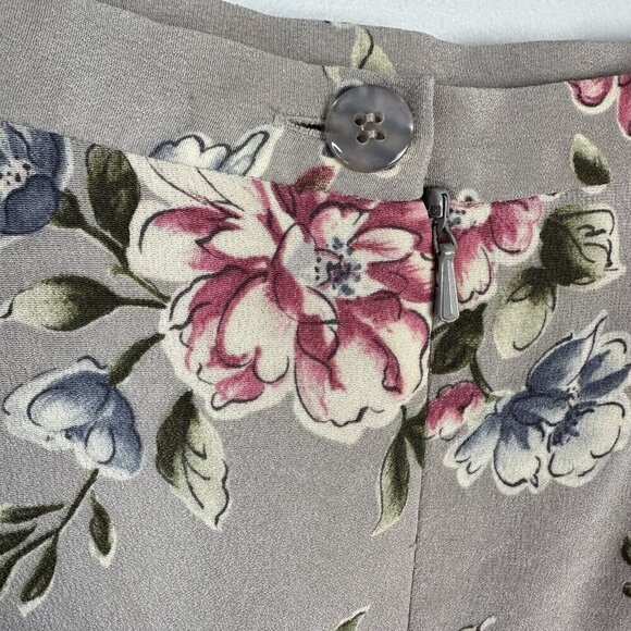 Talbots Women 14 Pure Silk Maxi Skirt Floral Lined Back Zip 90s Y2K Cottagecore - Picture 8 of 10